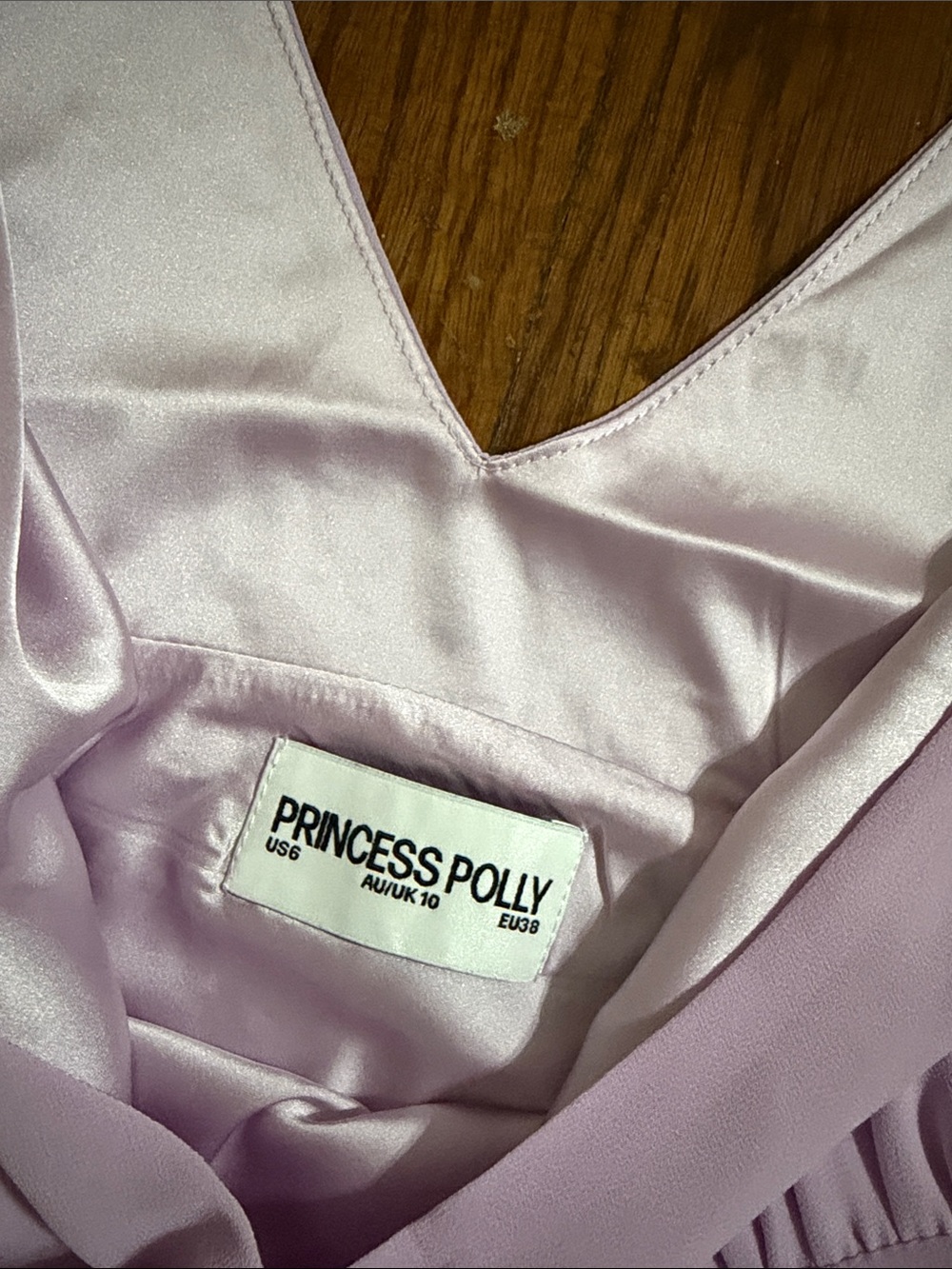 Princess Polly Lilac Satin V-Neck Mini Dress - Picture 2 of 8
